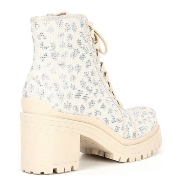 NEW GB Gianni Bini Bright Side Cheetah Rhinestone Lug Sole Platform Comb… - Picture 2 of 5